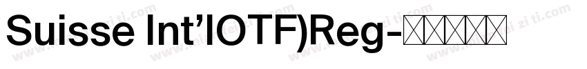 Suisse Int’lOTF)Reg字体转换